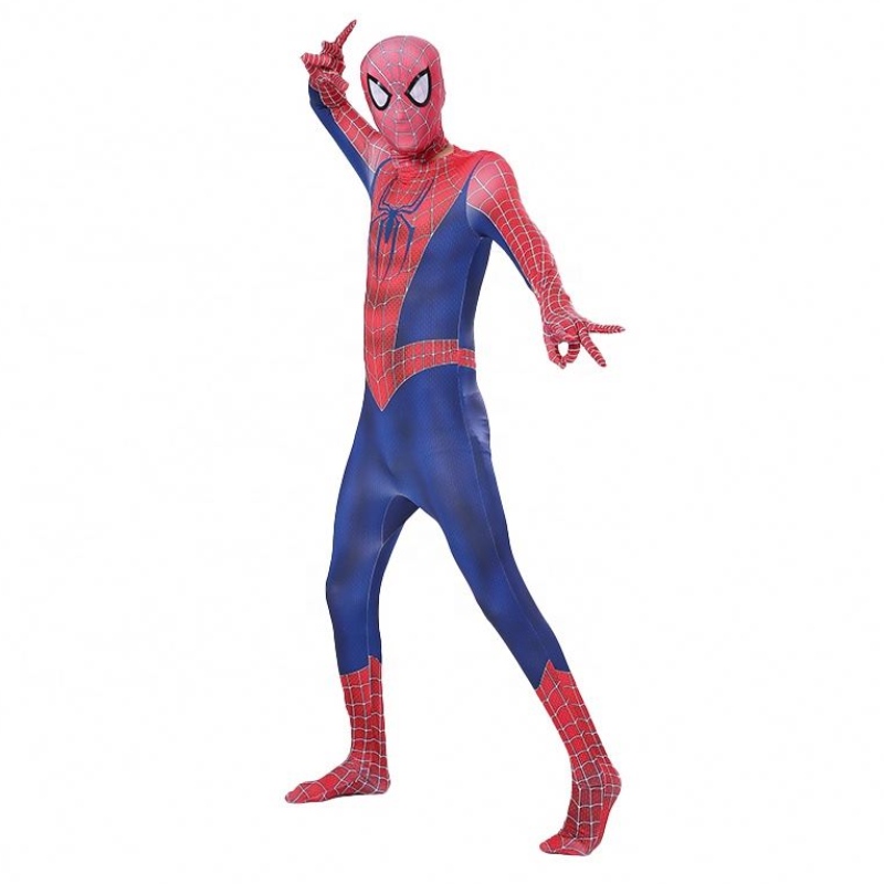 Застежка на молнии на хэллоуин телевидение&movie Superhero Superhero Performance Performance Wear Spider-Man Costume с головным убором