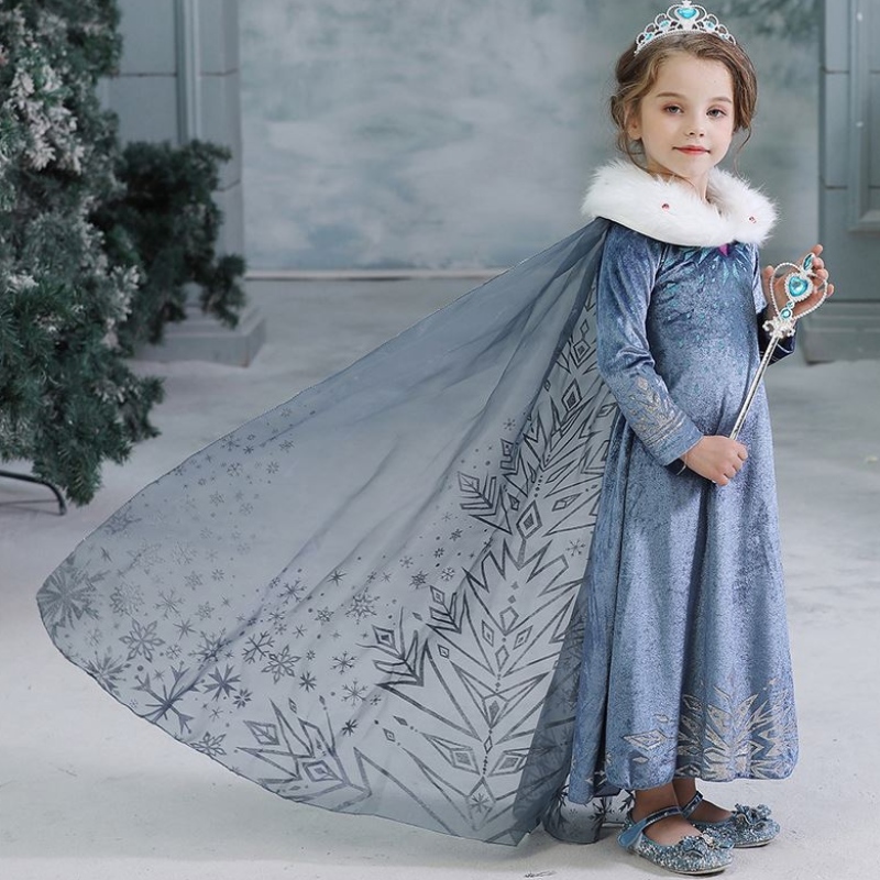 Baige Cosplay Party Dress Up Princess Elsa Anna Fashion Dress Costum