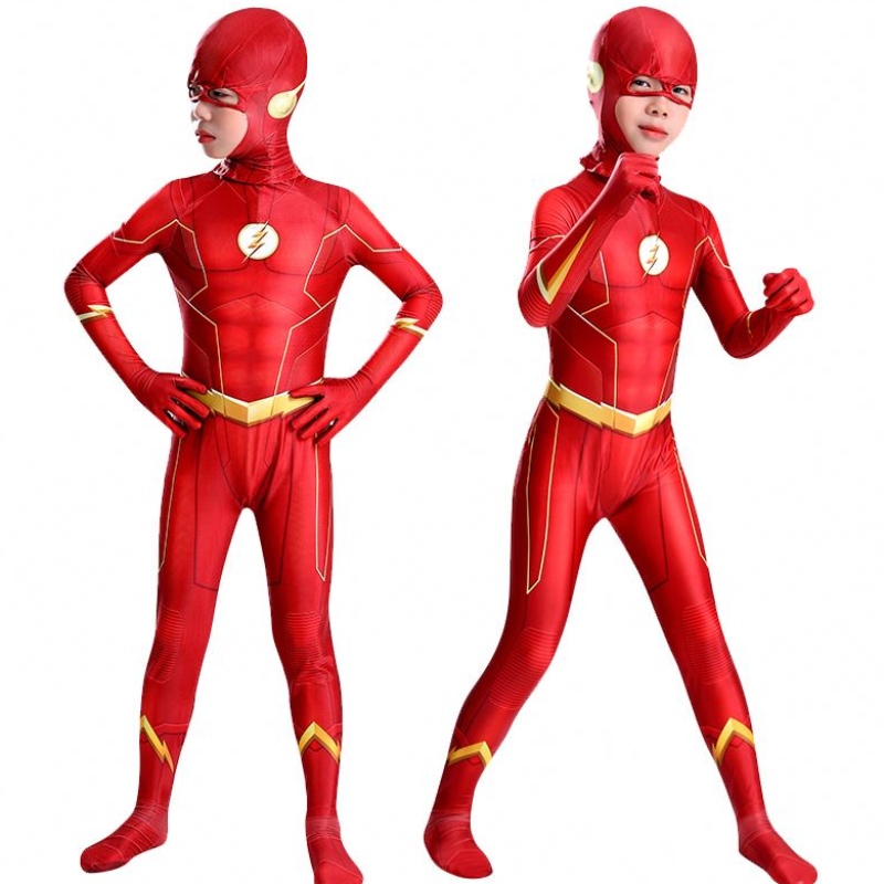Детский костюм Хэллоуин карнавальный костюм фабрика горячая распродажа Flash Cosplay Bodysuit