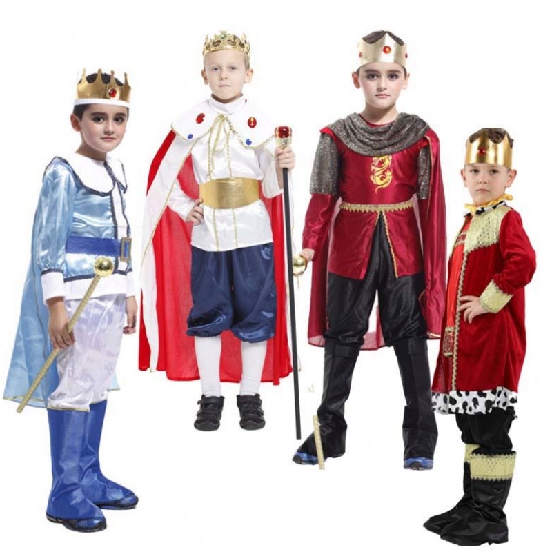 Хэллоуин Рождественский косплей наряды для вечеринки Fancy Dest Up Kids Boys Medieval Prince Boy Costume HCBC-022