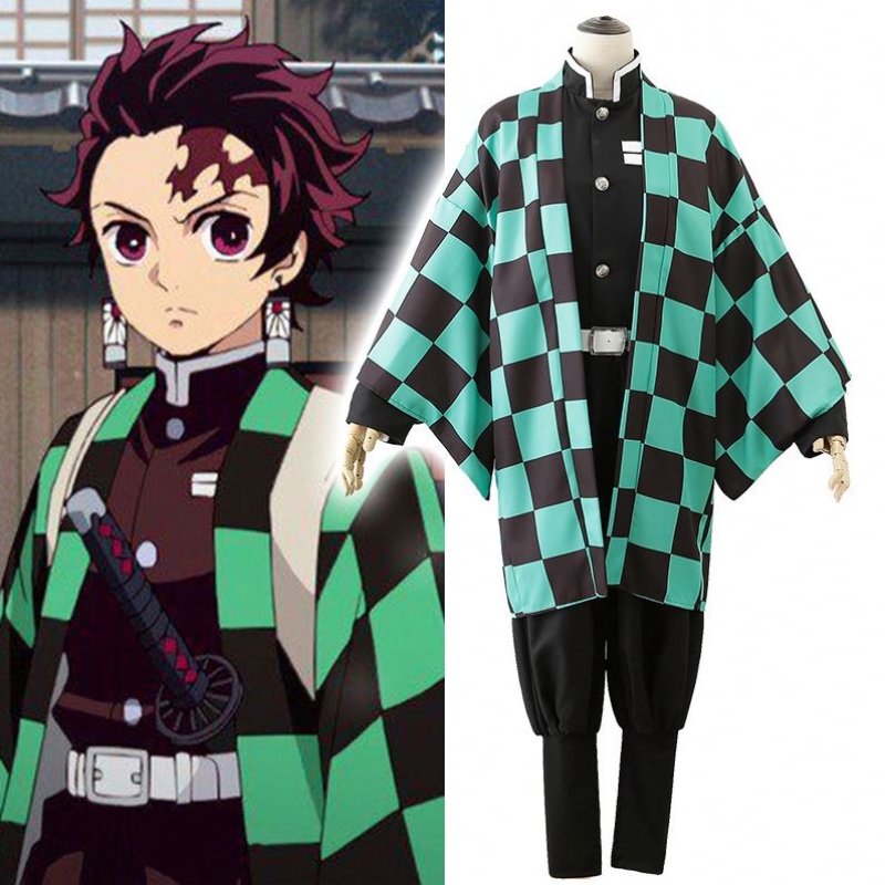 Горячая распродажа аниме демон убийца kimetsuno yaiba tanjirou kamadonezuko Косплей Женщины и мужчины кимоно косплей костюмы