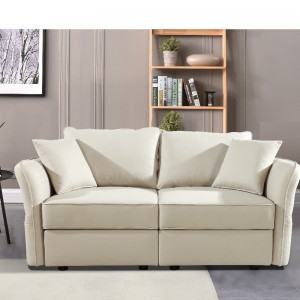 Fauxe Leather Sectional Loveseat Diving Room Dofa Set с сумкой для хранения