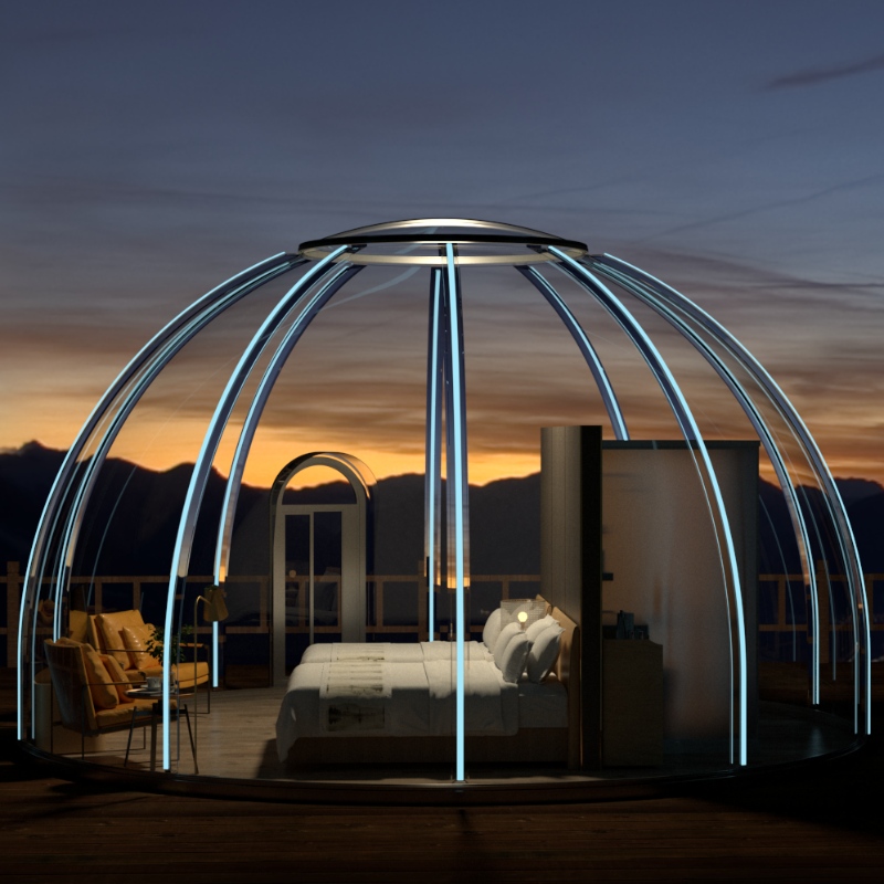 6 метров роскошный прозрачный купол палатки для отдыха отель, открытый лагерь, внешний вид деятельности