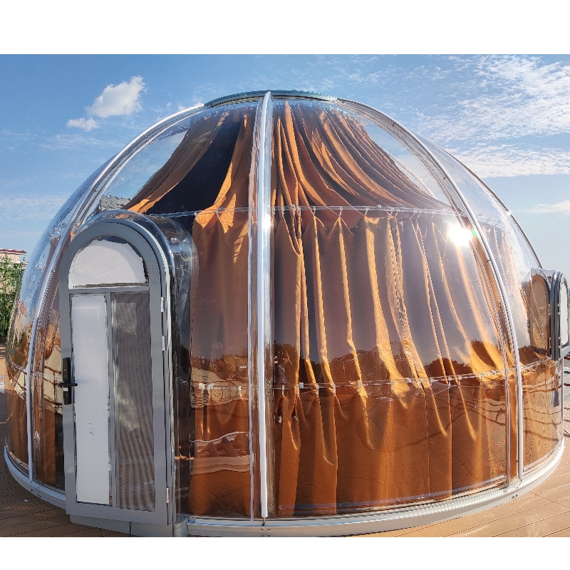 6 метров роскошный прозрачный купол палатки для отдыха отель, открытый лагерь, внешний вид деятельности