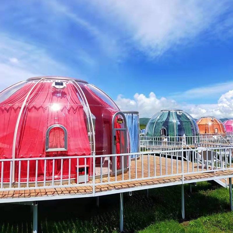 5.3 + 2.1 м роскошные прозрачные палатки с куполом на открытом воздухе