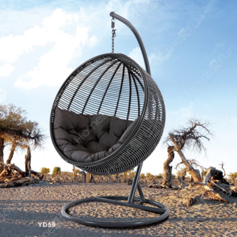 2022 внутренний современный стиль на открытом воздухе качели тяньцзинь плетеные плетеные качели сад вязаные яйца кресло качели