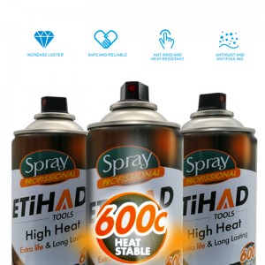 600 Цельсий высокий температурный черный и серебряный аэрозольный аэрозольный аэрозольный аэрозольный аэрозоль