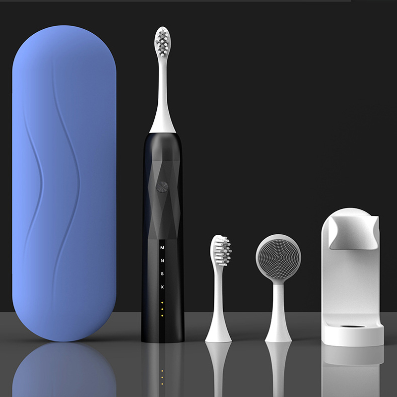 3D Профессиональный отбеливающий звуковой электрическая зубная щетка, перезаряжаемые электрические зубные щетки для взрослых и детей, встроенный умный таймер, очистка водонепроницаемых зубных щет