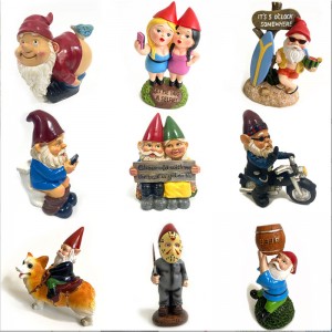 Украшения карликовые карлики садовые украшения Санта -Клаус украшения