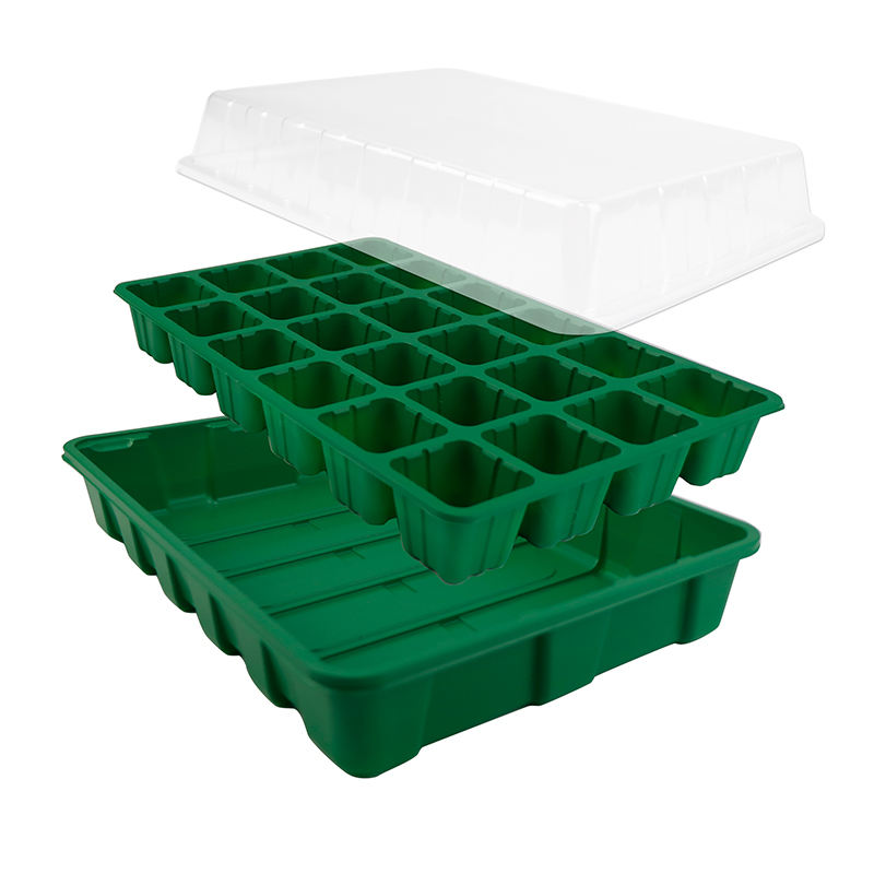 Пластик PS Mini Green House Seed Seed Seed Country Country, оптовый поднос для прорастания с куполом/базой