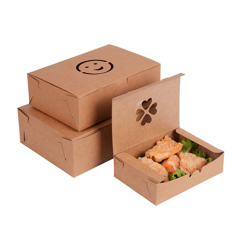 Оптовая продовольственная выплата одноразовая карт -бумага быстро биоразлагаемая портативная пищевая упаковка