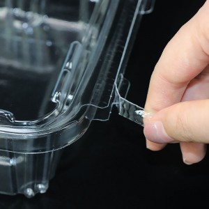 8/16/24/32/46/64/128 унция. Подводящий видный контейнер, устойчивый к фальсификации упаковочный ящик для свежего салата