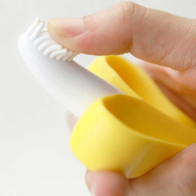 Банановый детский режим силиконовой зубная щетка детская зубная щетка Тренировка зубная щетка и игрушка -блюда