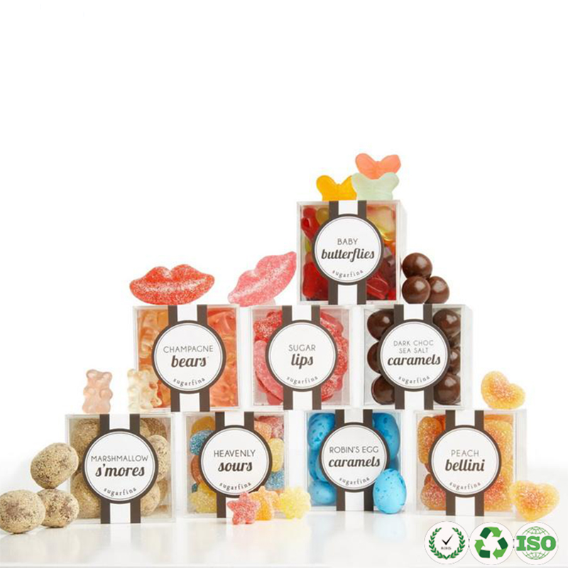 Продовольственный класс Mini Clear Acryle Candy Box Прозрачные ящики для хранения