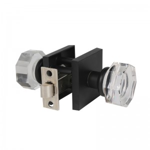 S2603 Прозрачные стеклянные хрустальные дверные ручки внутренние дверцы, ручки для уединения восьмиугольника для спальни/bathroom, ма...