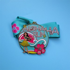 Красочная награда с мягкой эмалью для бега