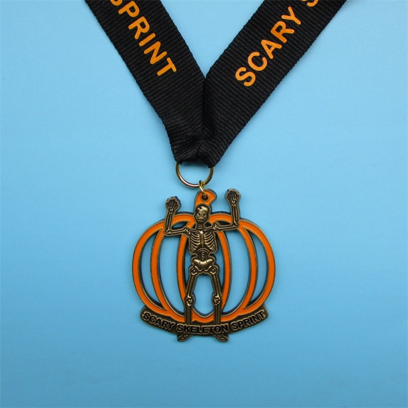 Пользовательская медальон мягкая эмалированная металлическая спортивная медаль с лентами для продажи