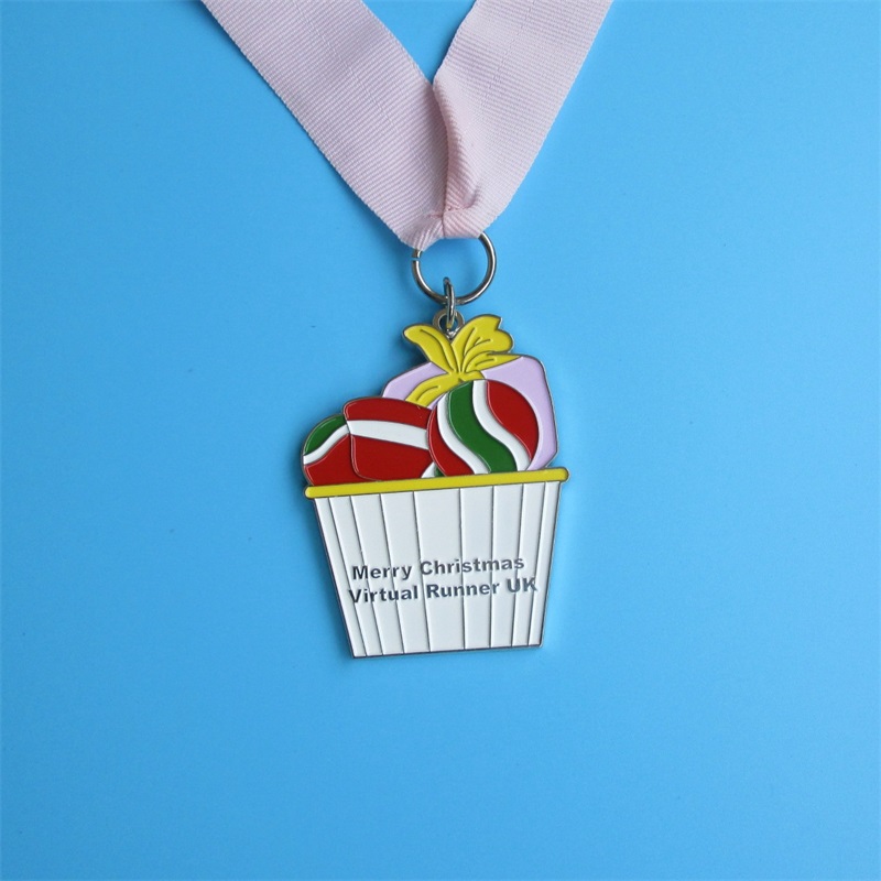 Пользовательский блеск мороженого металлические медали виртуальные спортивные медали