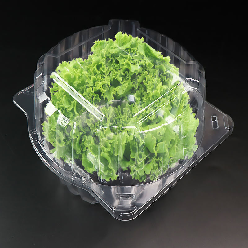 Прозрачный контейнер с пупором RPET или PET Clamshell для салата из салата из салата из салата листовой упаковки