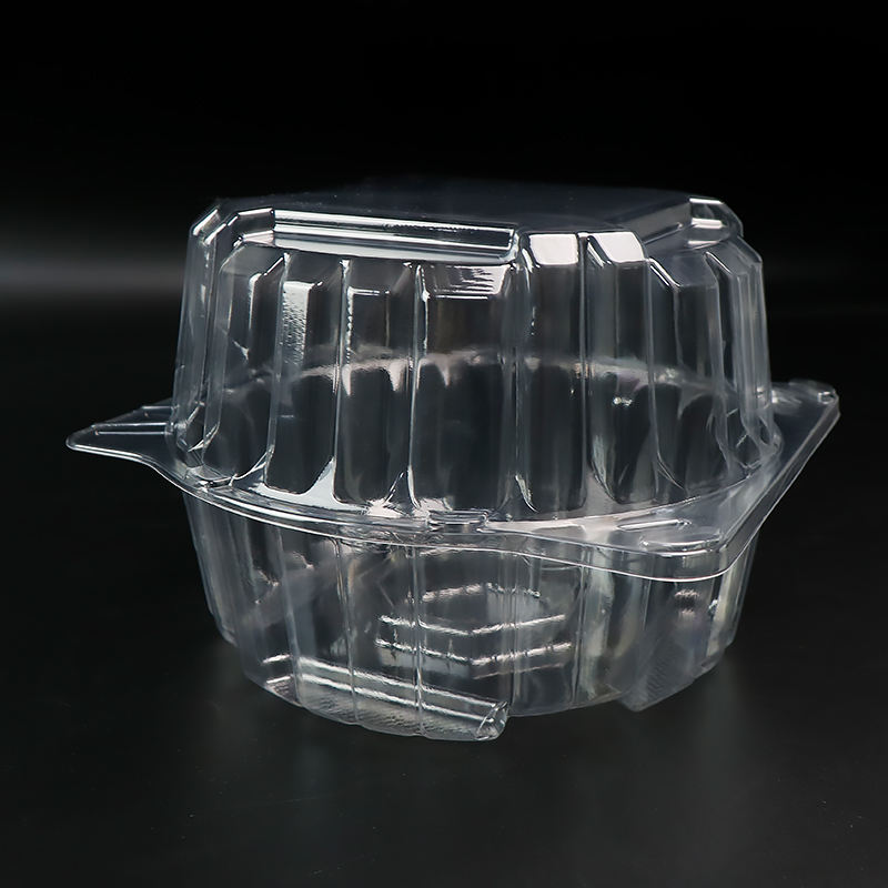 Прозрачный контейнер с пупором RPET или PET Clamshell для салата из салата из салата из салата листовой упаковки