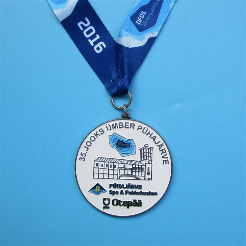 Комбинированная медаль на заказ футбольный футбольный волейбол. Металлическая спортивная медаль бег по волейболу.