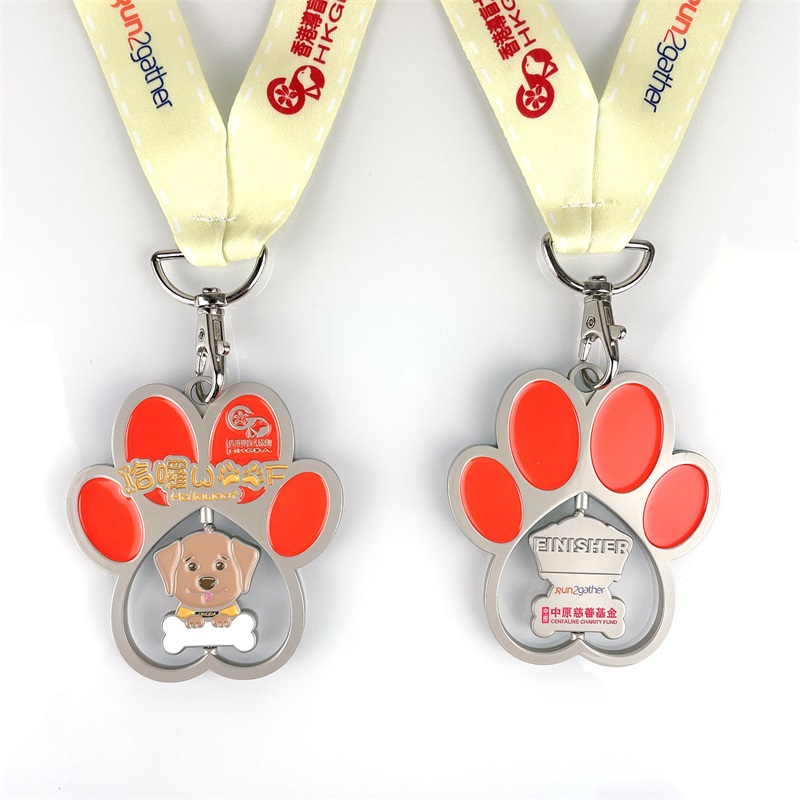 Цинк -сплав 3D -резьба из металлических медалей Грубар для медалей наград Dog Metal Med Awards Design для животных
