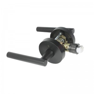 R7506 Рычаг черного двери с современным современным тонким круглым дизайном для домашней спальни или уединения ванной комнаты, бло...