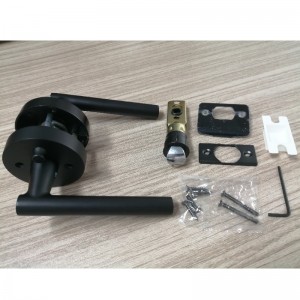 R7506 Рычаг черного двери с современным современным тонким круглым дизайном для домашней спальни или уединения ванной комнаты, бло...