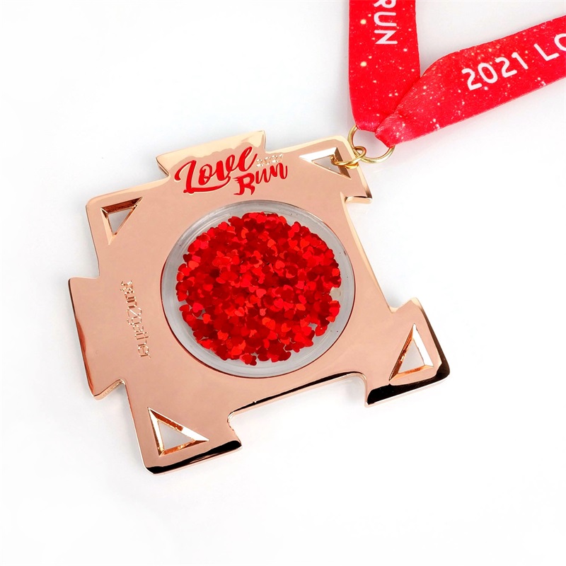 Цинк -сплав с сплавами медали розовая медальон тарелка жесткая эмалевая медаль