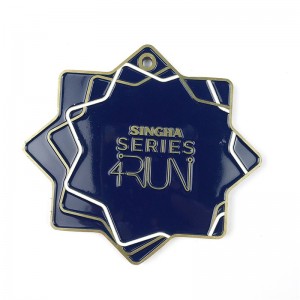 Награждать медали на заказ металлическая трофей металлическая синяя эмалевая религиозная медаль