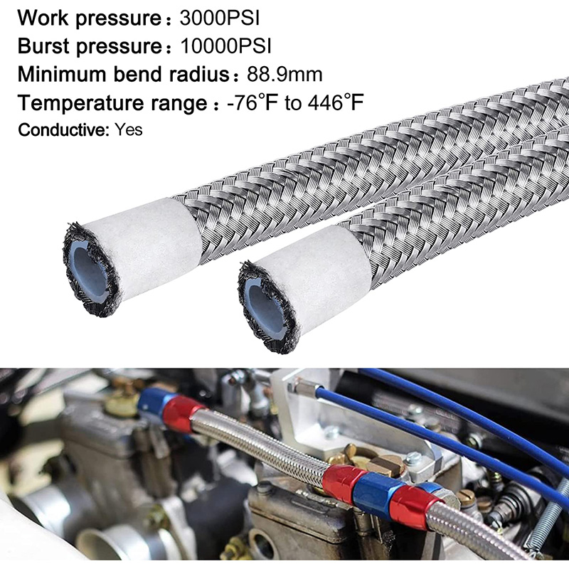 PTFE E85 Топливная линия шланга из нержавеющей стали плетены