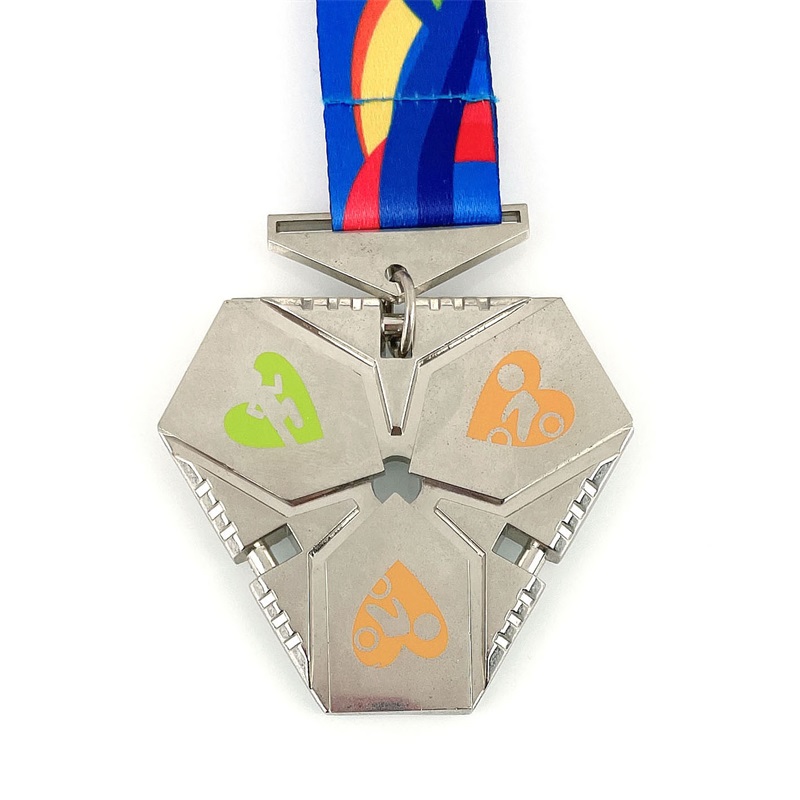 GAG Custom Metal Graved Cool Sport Эмалевая медали Медали Триатлон Медали 3D Спиннинг Медаль Марафон