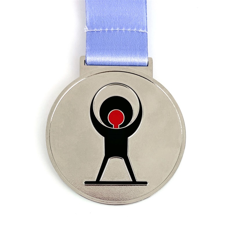 Цвет 3D -эмалевые медали Золотые серебряные бронзовые медали спортивные медаль и лента