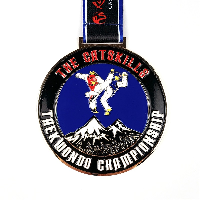 Пользовательский логотип логотип металлическая спортивная медаль для оптовых матчей кунгфу -гоночные медали гонки