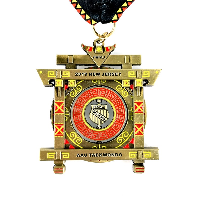 Литые металлические медали 18 тыс. Золотая медальон Куангфу