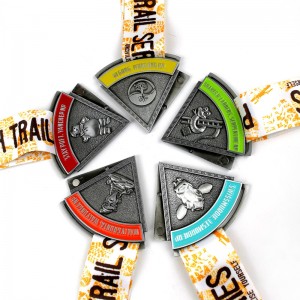 Дешевая индивидуальная металлическая награда Комбинированная медаль