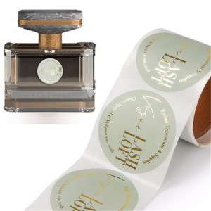 Круглая бронзирующая наклейка на этикетке, бронзирование прозрачной этикетки, настраиваемое наклейка с бронзацией