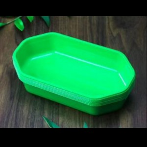 Красочный фруктовый поднос без крышки 200*110*35 мм hgf-2010f Orange/Green/Purple