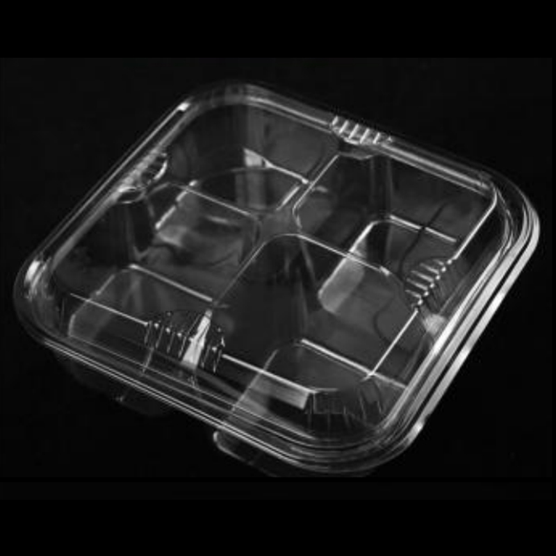 Четыре-compartment Fresh-cut Fruit Box Lid 290*195*75 мм HJ-04L