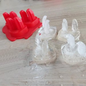Силиконовый 3D 3D Penguin Ice Cube Cube Cube, Ice Cube плесень виски ледяной плесень веселые формы, силиконовые развлечения с воронкой для коктейл...