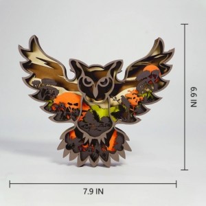 Деревянные украшения 3D Animal Owl
