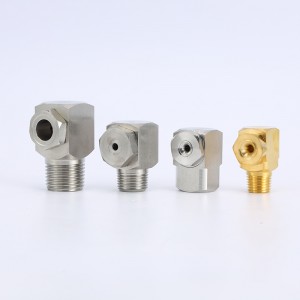 Угловая конусная сопло из нержавеющей стали.