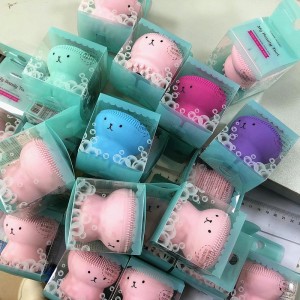 Очищающая кисточка силиконовая ручная щетка и массажер, очищающая кисть в форме осьминога для глубокого очищающего массажа кожи...