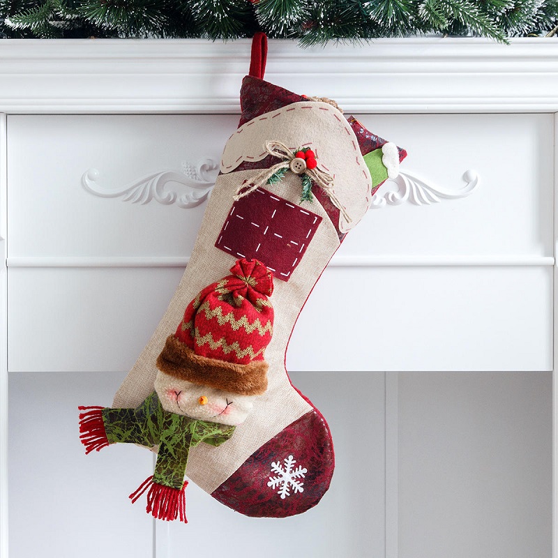 Горячий стиль рождественские носки рождественские подарочные пакеты рождественские сцены украшения