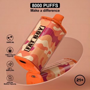 Effworld Reload 8000 Puffs Fluum Vape Juice E Жидкий вольт-вольт Тип-C Перезаряжаемый одноразовый вейп
