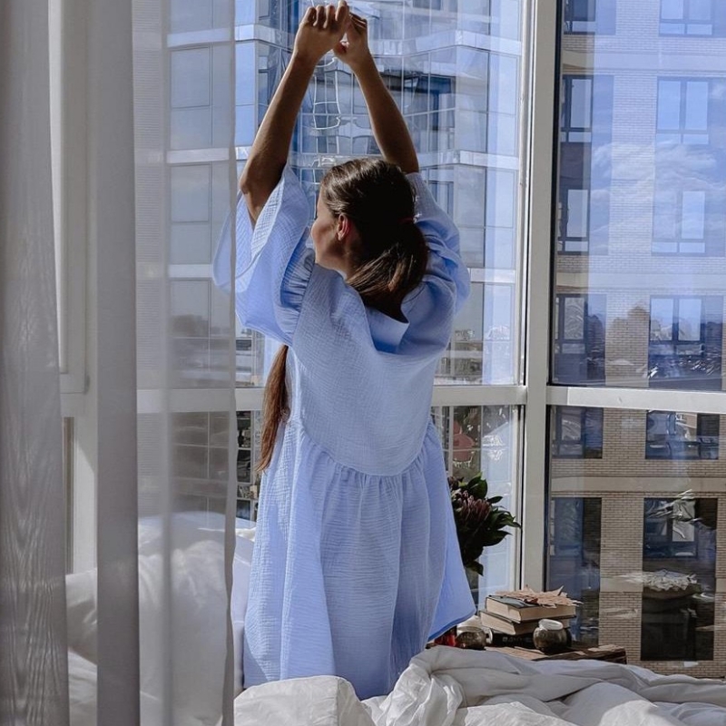 Хлопчатобумажная пижама пижама повседневная свободная подгонка дома пижамы