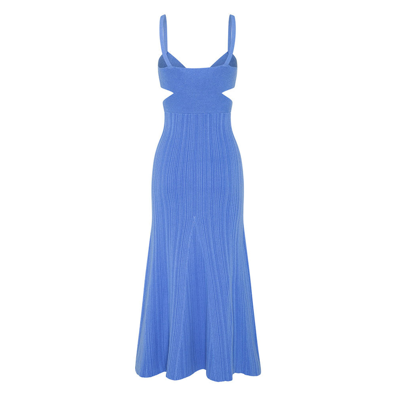 OEM Summer Holiday Party Sexy Cutout Taist Cross Effect Swaters повседневные сплошные вязаные мини -платья