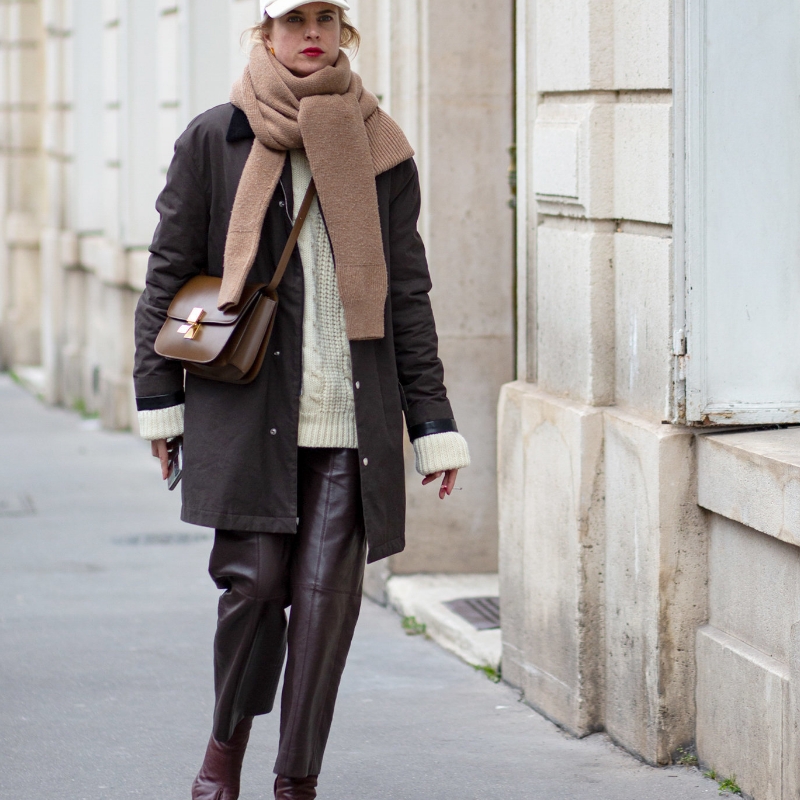 Стилирование шали в случаях/basic Wear/street Photography/2023-24 Осенняя зима