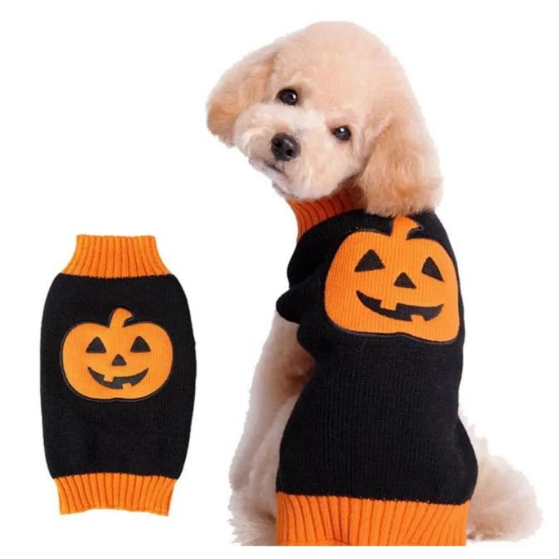Хэллоуин теплый домашний костюм одежда собак Свитер для средних больших собак