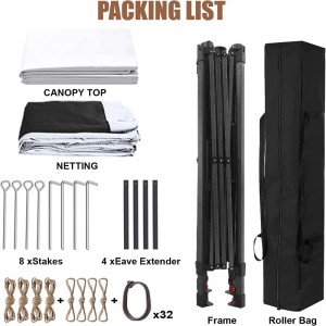 Садовые принадлежности Pergola Aluminum Outdoor Gazebo Outdoor Использование с комаройной сетью, серый